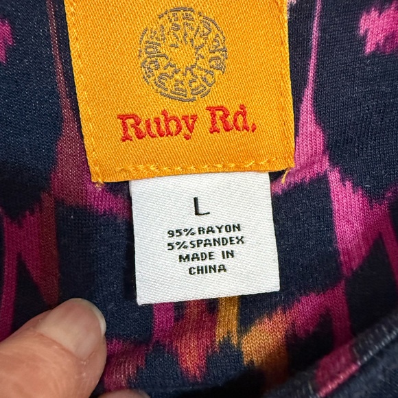 Ruby Rd. Multicolor Geometric Tunic Top - Picture 3 of 4